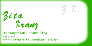 zita kranz business card